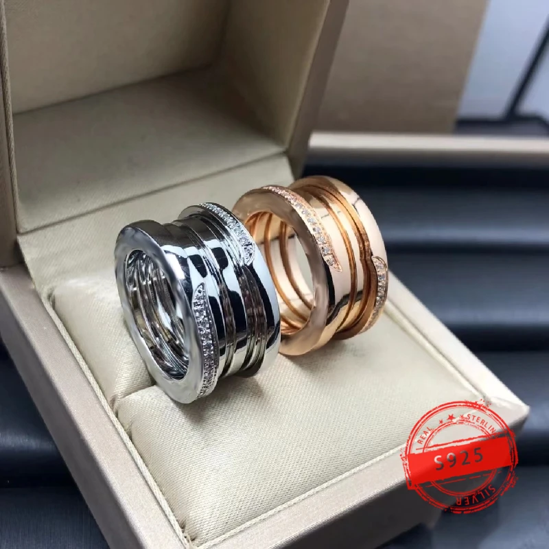 

Hot selling S925 minimalist, personalized, fashionable, high-end, luxurious jewelry ring, couple anniversary commemoration