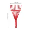 Carbon Steel Grass Rake Hand Rake Wire Broom Nine Tooth for Leaf Cleaning Garden Tool for Garden Maintenance Plant Care 3