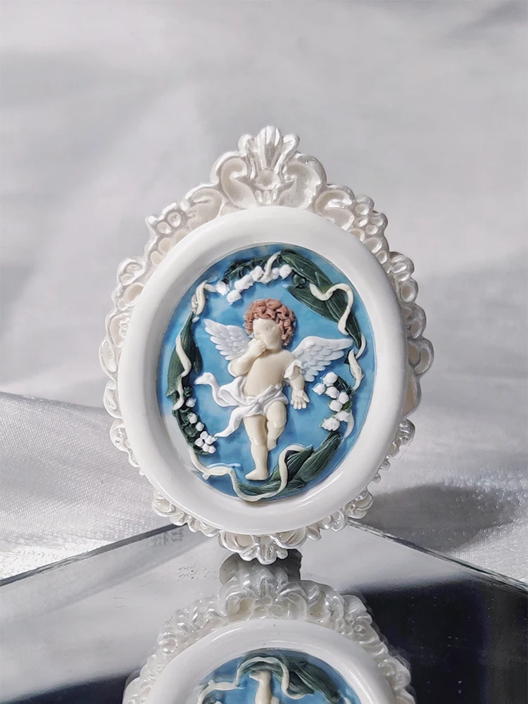 Angel Fire Seal Copper Head Multi-Layer 3d Relief Kids Diy Seal Brass Toy Invitation Letter Envelope Hand Ledge Wax Stamp