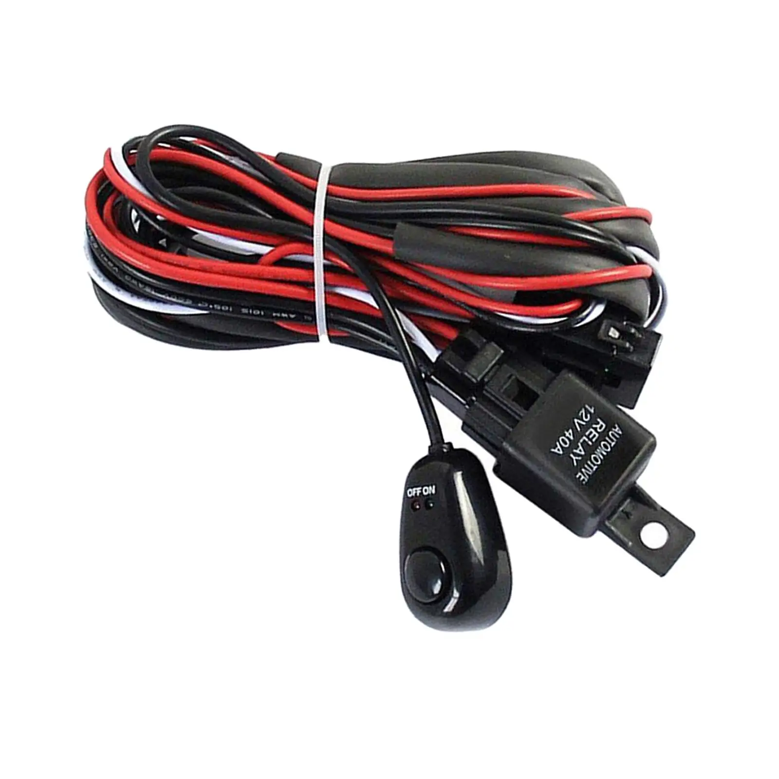 LED Work Light Bar Wiring Harness Set DC 12V 40A on Off Switch Power Relay