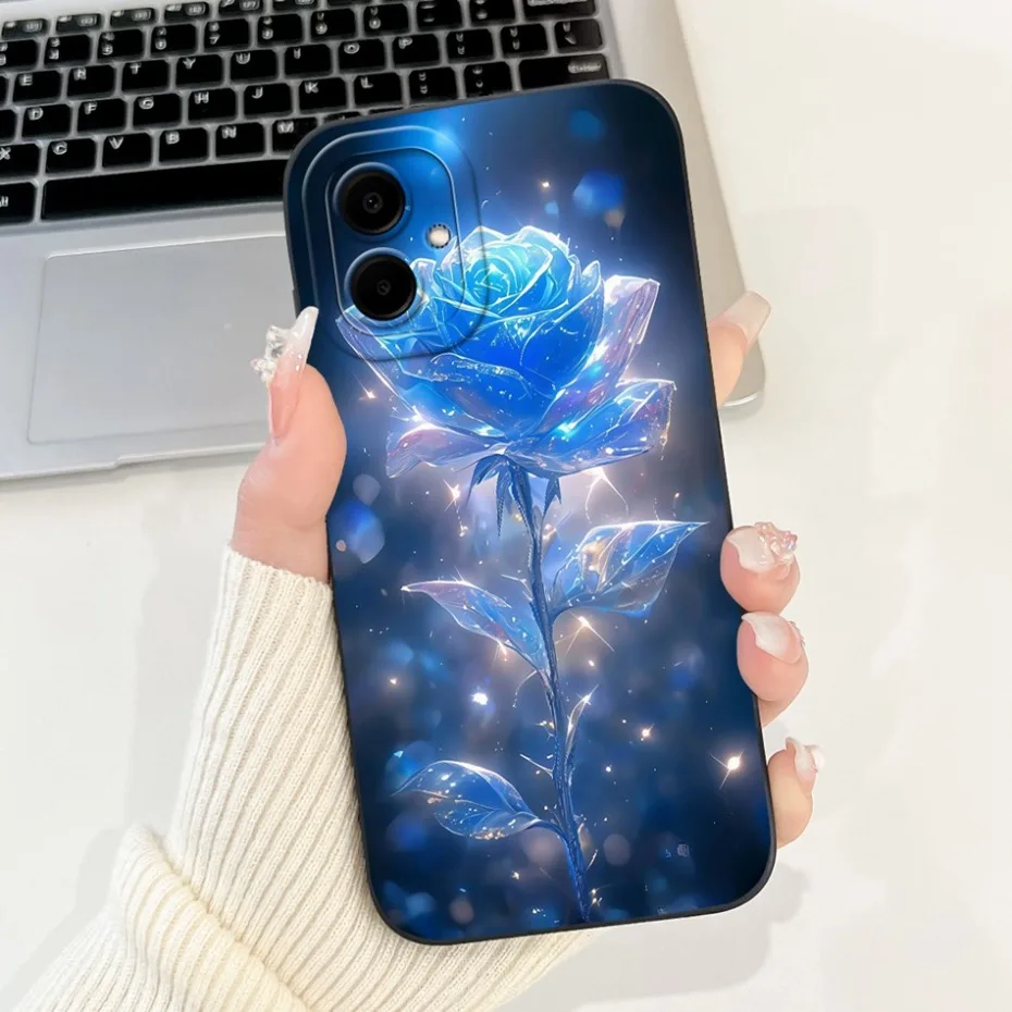 Beautiful Floral Phone Case - Soft Silicone Shockproof Cover with Bumpers