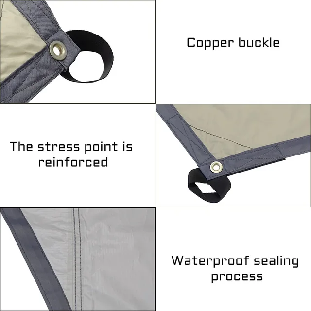 5.1×5.1m Large Waterproof Camping Tarp 5