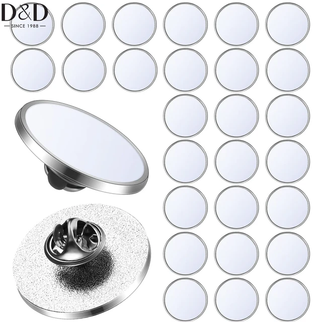 D&D 10pcs Heart Shaped Sublimation Pins 0.98inch Sublimation Buttons Blanks with Pins for DIY Craft