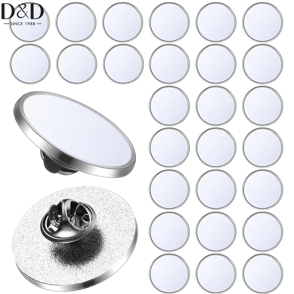 D&D 10pcs Square Sublimation Blank Pins DIY Button Badge Kit