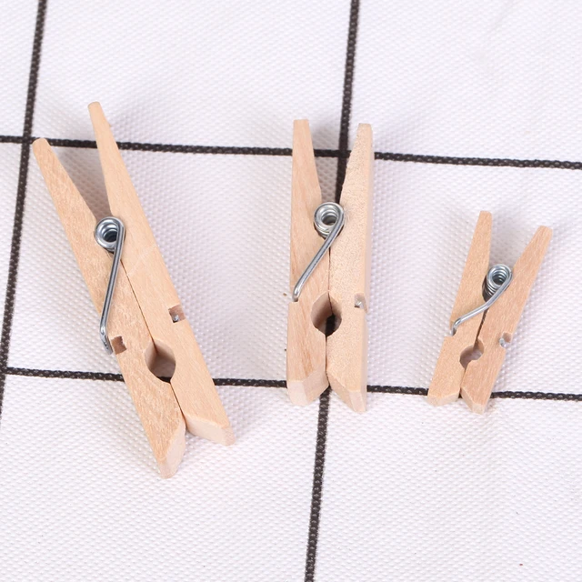 35/45 Mm Természetes Fa Ruhák Csapdák Ruhakapcsok Bilincs Diy Photo Paper Ruhaspin Craft 30/50/100Db - Image 3