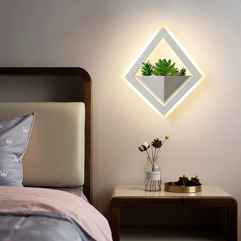 New Trend modern Plant wall lamp for bedside bedroom living room Children's nursery balcony Decor art led sconces lighting