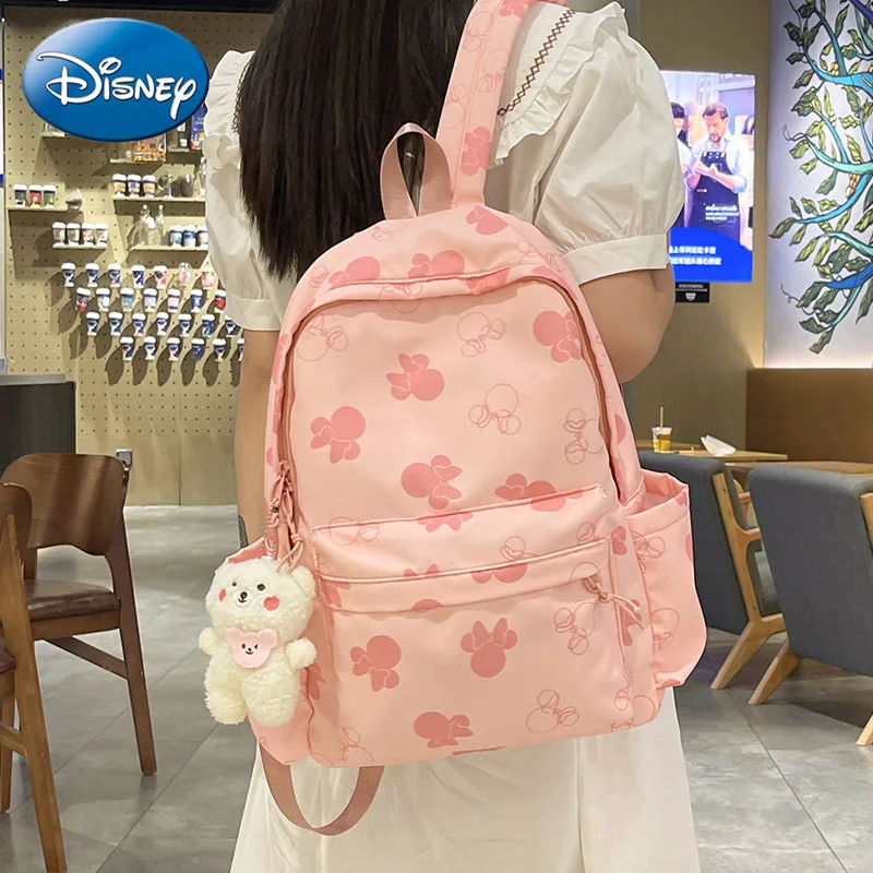 

Новый милый рюкзак Disney с Микки-Маусом, дорожная сумка для девочек, вместительный школьный портфель для учеников начальной и средней школы