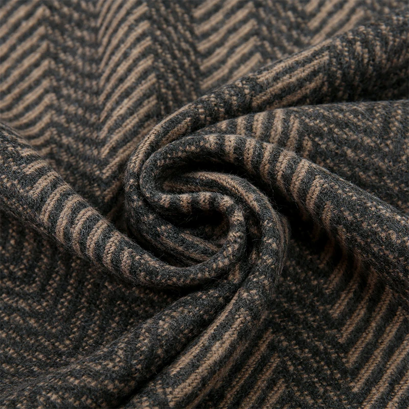 Luxus Winter Mann Schal Schwarz Plaid Schal Warme Herbst Kaschmir Taschentuch Weiche Outdoor Schalldämpfer Bufanda Solide Mann Schal 2025 – Detail 11