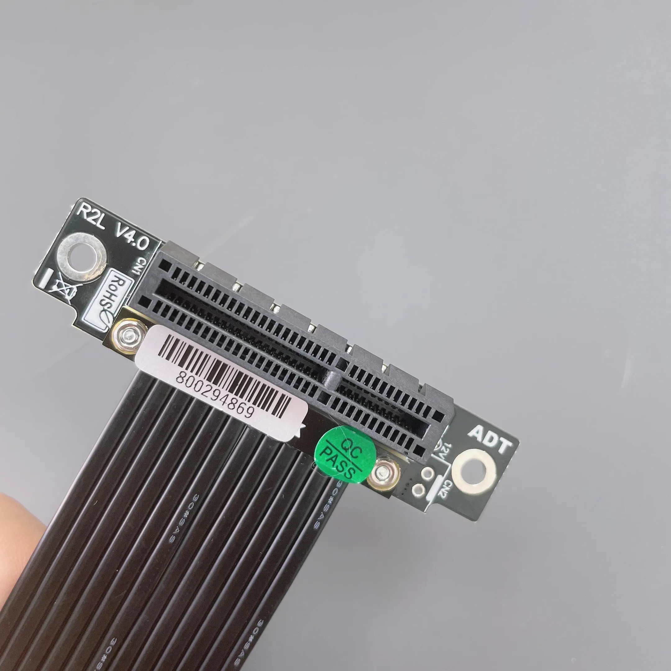 Cabo de Extensão Pcie 4.0x4 Pci Express 4x Graphics Ssd Extender Riser Card Cabo Dual 90 Graus Angular Direito Gen4 Gpu 2023 Novo - Imagem 3