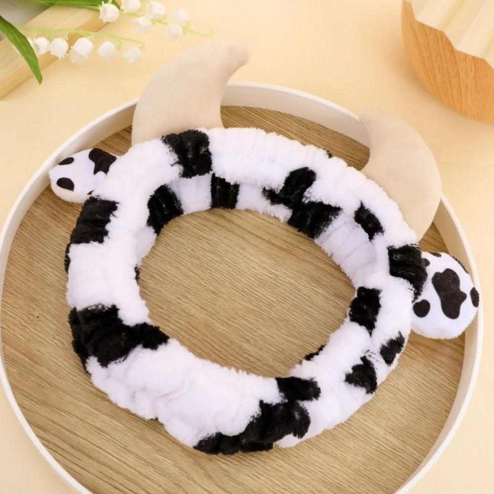 

Soft Cow Headbands Soft makeup Spa Washing Face HeadBand Fluffy Head Wraps Women Girl