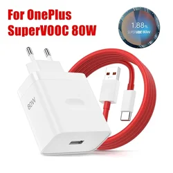 High - Speed 80W SuperVOOC EU Fast Wall Charger with Type C USB Cable - EU Charger and Cable (1m Cable)