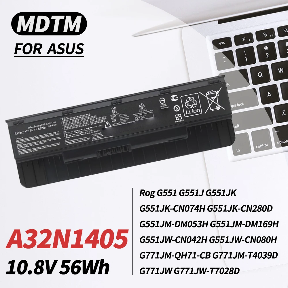 A32N1405 Аккумулятор для ноутбука ASUS N551 N551JX N551JK N551JM ROG G551 G551J G551JK G551JW G551V G771 G771JM GL551 GL551J GL771