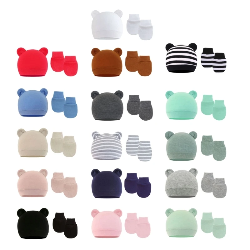 

Baby Hat With Gloves Children Accessories Infant Hat 0-6 Months Babies Dropship