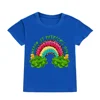 Happy St Patrick's Day Kids T Shirts Shamrock&rainbow Graphics Print Tee Top Short Sleeve Tops St Patricks Day Girl Summer Gift 4