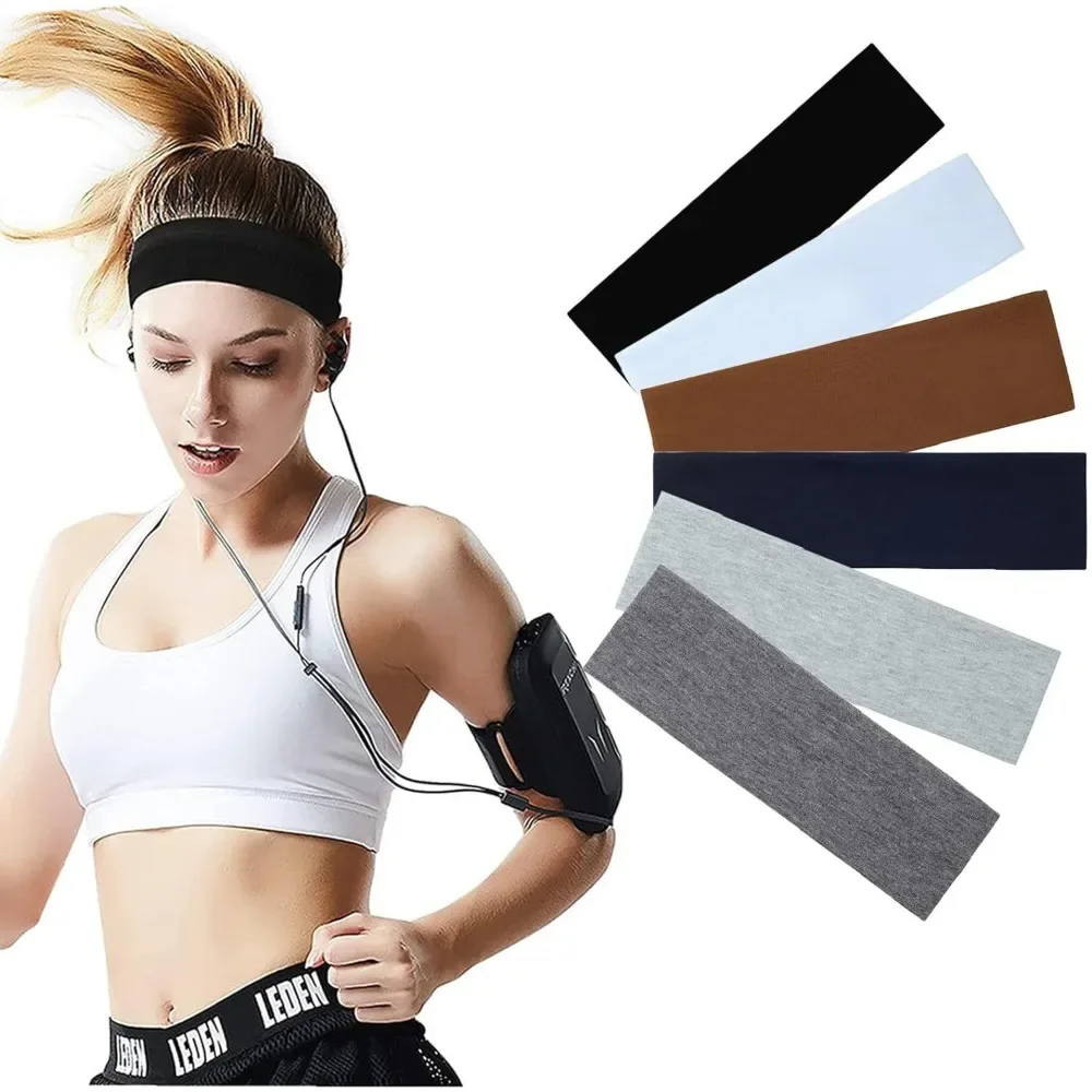 7-teiliges Set Elastische Sport-Stirnbänder für Frauen Dehnbare Bonbonfarbene Haarbänder Modische Schweißbänder Fitness Yoga Laufen Radfahren 2025 – Detail 3
