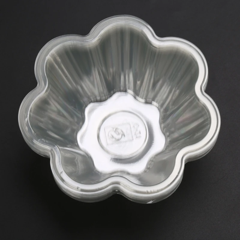 

10Pcs Disposable Plastic Transparent Ice Cream Soup Candy Salad Bowl Kitchen New Dropship