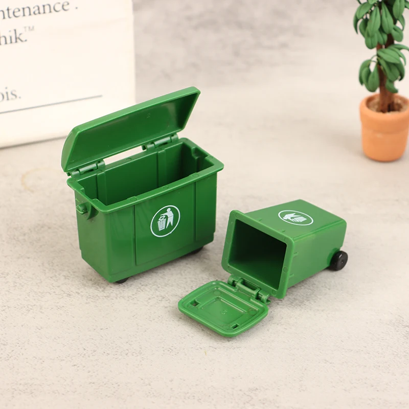 1Set 1:12 Dollhouse Miniature Trash Can Toy Mini Sanitation Trash thumbnail 6