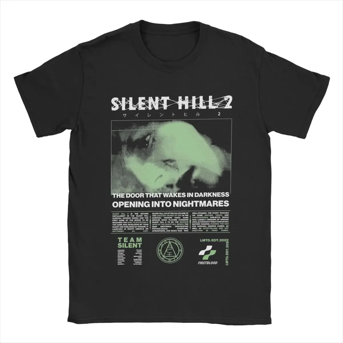 Фото Мужские футболки Silent Hill 2, хлопковая одежда, повседневная Уличная одежда, женская футболка с коротким рукавом и круглым вырезом, футболки для взрослых №1