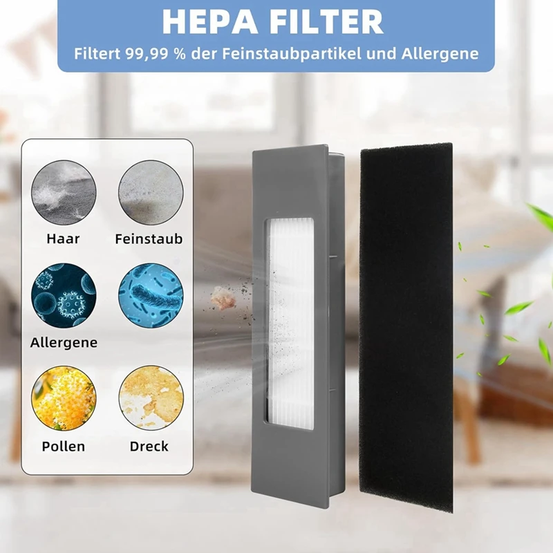 For Ecovacs Deebot N8 / N8+ / N8 Pro / N8 Pro+ / T9 / T9+ / N10+, OZMO 950/920 / T8 / T8+ Main Side Brush Hepa Filters 6