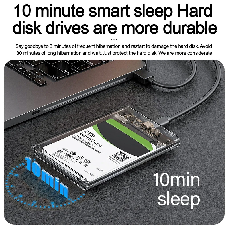 HDD Enclosure Hard Disk Case External Hard Drive Housing USB 3.0 External HDD Case 2.5 Inch Hard Drive Enclosure 5Gbps USB to SATA HDD SSD Hard Drive Box Harddisk Boxs For Laptop