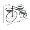 3-Tier Bicycle Shape Plant Stand Shelf Flower Holder Rack Garden Home Patio Decor Metal Wrought Iron Tricycle Planter 2