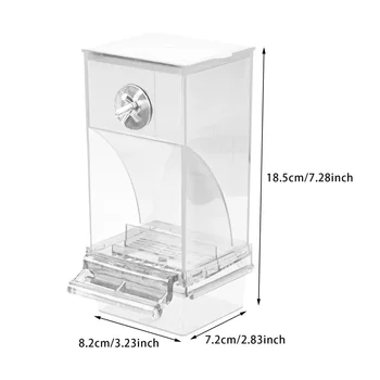 No Mess Bird Feeders Automatic Parrot Feeder Drinker Acrylic Seed Food Container Cage Accessories For Small And Medium Parakeets 6