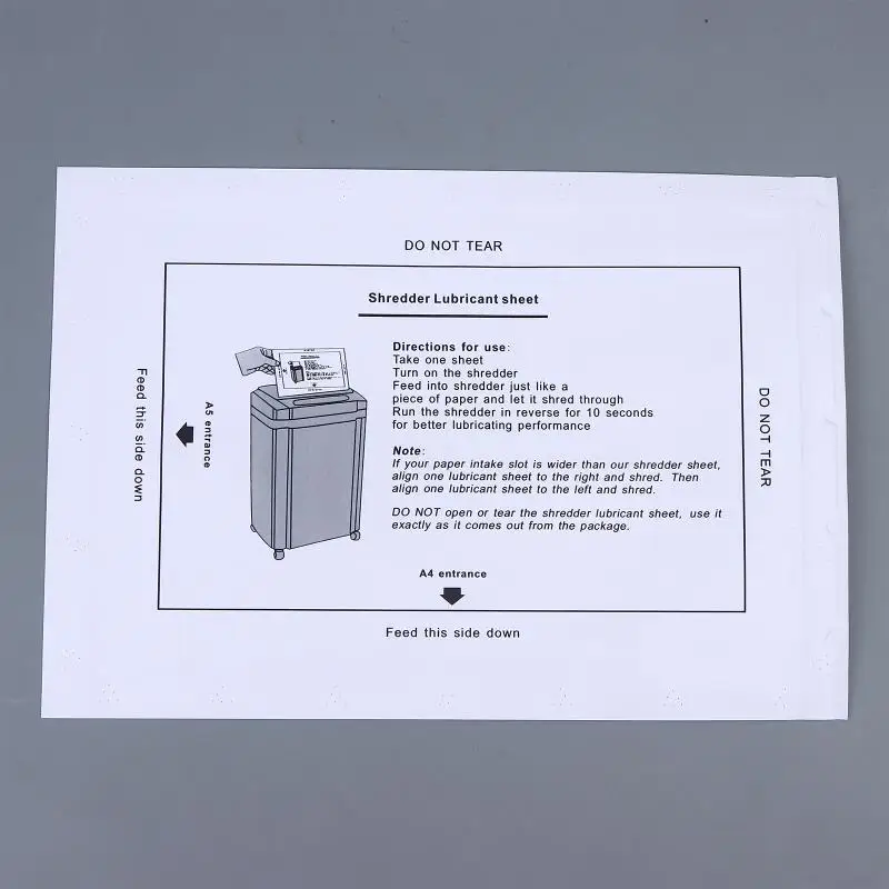 새로운 5/10PCS 종이 분쇄기 윤활유 시트 분쇄기 윤활유 휴대용 종이형 분쇄..