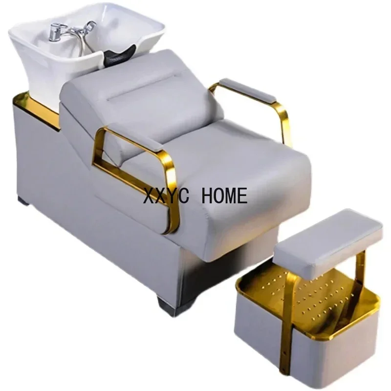 

Head Spa Shampo Chair Stylist Luxury Comfort Lounge Massage Hair Wash Bed Shower Head Silla Peluqueria Salon Furniture