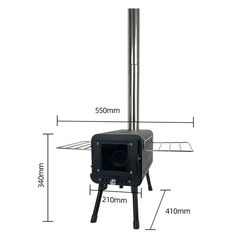 Outdoor Camping Cooking Stove Portable Hornillo Wood-burning Stove Camping Tent Fogao Cooker tool 4