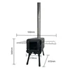 Outdoor Camping Cooking Stove Portable Hornillo Wood-burning Stove Camping Tent Fogao Cooker tool 4