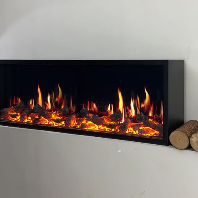 โปรเจคเตอร์เปลวไฟดิจิทัล 4K — เอฟเฟกต์ไฟ LED สะกดจิต เสียงแตกกระทบจริง โหมดหลายฉาก รีโมทและสั่งงานด้วยเสียง ปราศจากควัน เตาผิงไฟฟ้า LED สมจริง เหมาะสำหรับห้องนั่งเล่น ห้องนอน สำนักงาน 1