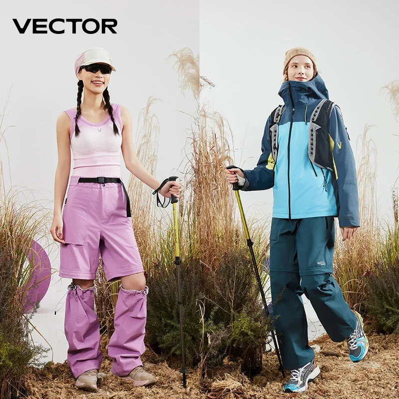 VECTOR 3L Men Women Hiking Pants with Zip-Off Waterproof Cuff Lightweight and Durable Pantalones Tacticos Para Hombre Trek