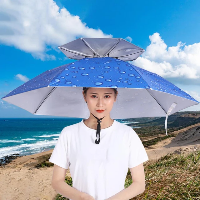 Umbrella Hat Golf Fishing Camp  Umbrella Hat Sun Rain Fishing - Umbrella  Hat - Aliexpress
