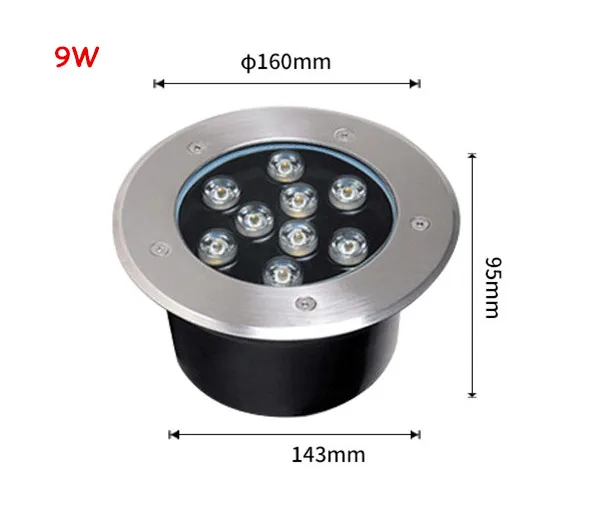 thumbnail image 1 of Luces de suelo, luz enterrada LED, foco empotrado para exteriores, impermeable, luz de piso, lámpara de paso para patio, proyección de pared de paisaje, 1 W, 3 W, 1 of 5