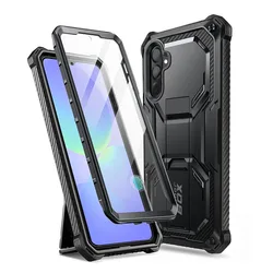 Armorbox Full - Body Rugged Shockproof Phone Case with Built - in Screen Protector & Stand - Pc + tpu (Black)