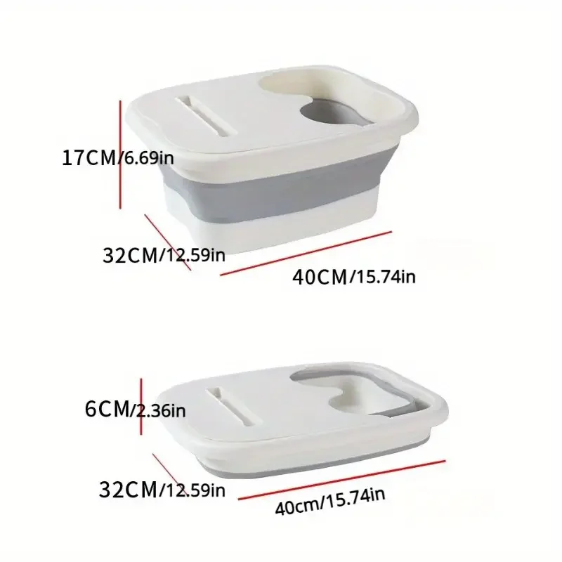 Foldable Foot Bath Foldable Footbath Massage Bucket Soaking Bucket Folding Basin Spa Foot Bath Household Sauna Bathtub Pedicure Bath Bathtub
