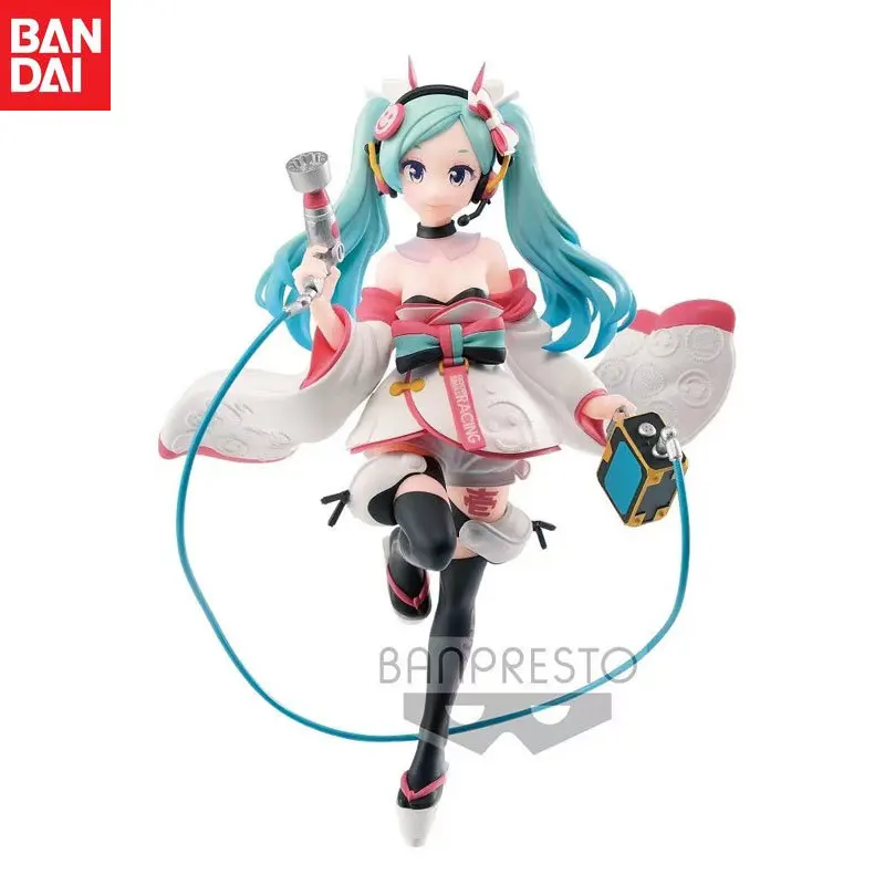 

Stock Bandai Original Banpresto VOCALOID Hatsune 2020 Miku Girls' Racing Club Splendid Attire Action Figure Model Holiday Gifts