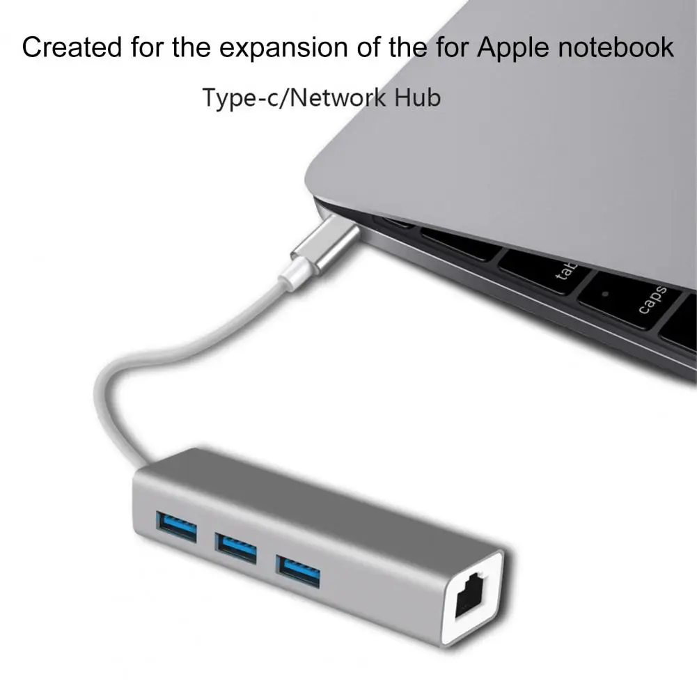 

Usb3.0 Transmission Hub High-speed Usb C Hub Rj45 Gigabit Ethernet Adapter Fast Data Transfer Multiport Hub for Mac Os Windows