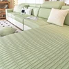 Summer Ice Silk Sofa Cover, Simple Pure Color Sofa Cover, Soft, Comfortable, Cool and Non-Stick Sofa Cover, All-Inclusive Elastic Cover 1