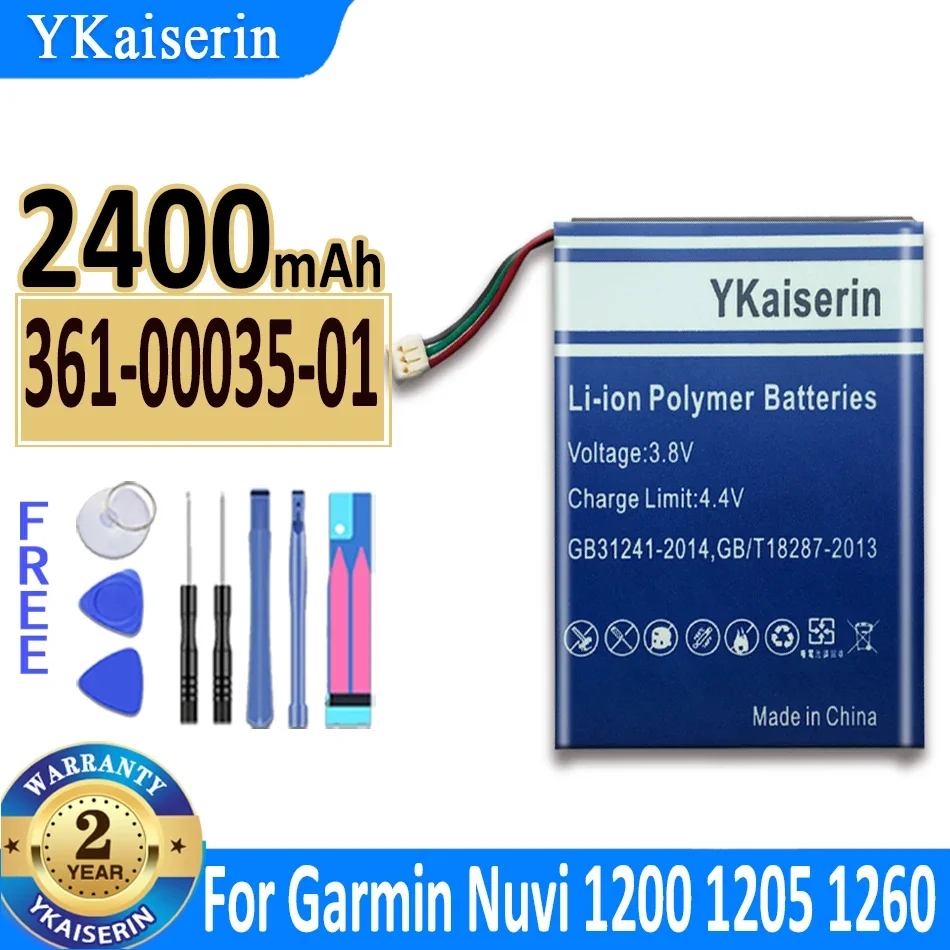 

3600mAh YKaiserin Battery 361-00035-01 for Garmin Nuvi 1200, 1205, 1205W, 1250, 1255W, 1260, 1260W, 140T, 150T, 2595LMT Bateria