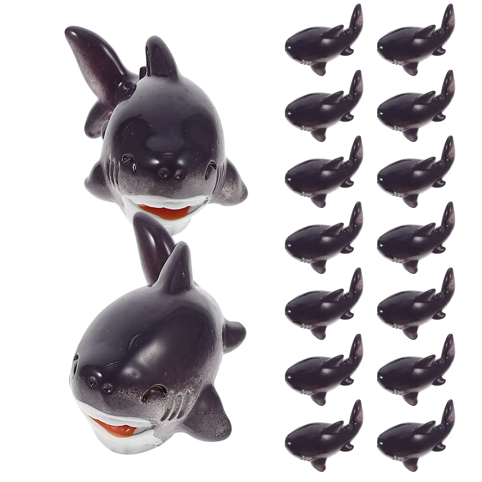 

20 Pcs Miniature Shark Landscaping Marine Animals Lovely Figure Cake Tabletop Figurine Synthetic Resin
