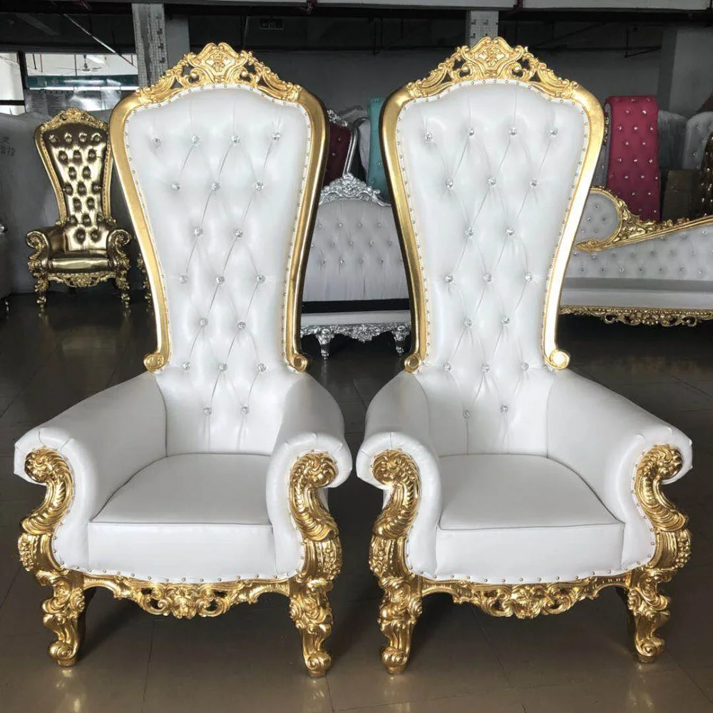Luxuryfancyhighbackweddingchairkingandqueenthronechairsfor