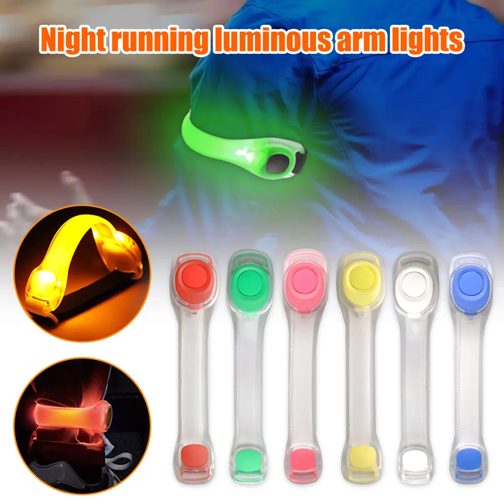 LED Light Up Armband Adjustable Wearable Running Arm Belt Glow The Dark Running Walking Cycling Concert Roller Skates Light reflective arm bands