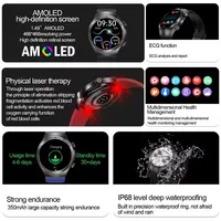 2026 New Precise Laser Therapy Bracelet ECG+PPG Smartwatch Men Uric Acid Blood Lipid Health Monitor Bluetooth Call Smartwatches - Image 3