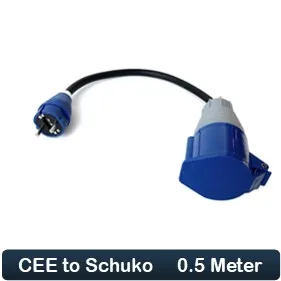 XpertHomeZ Adaptateur Mennekes vers Schuko (Type 2 vers Européenne