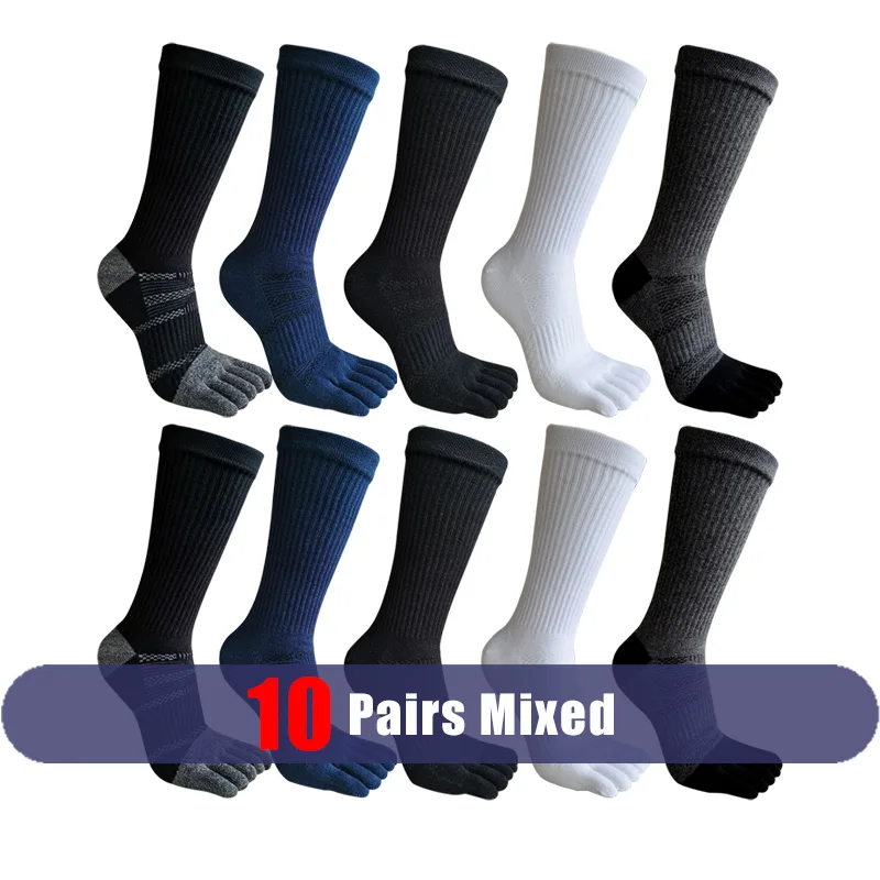 Men's Breathable Compression Toe Socks for Fitness and Outdoor Sports