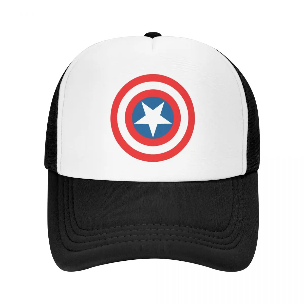 

Custom Fashion Unisex Captain America Trucker Hat Adult Adjustable Baseball Cap for Men Women Sports