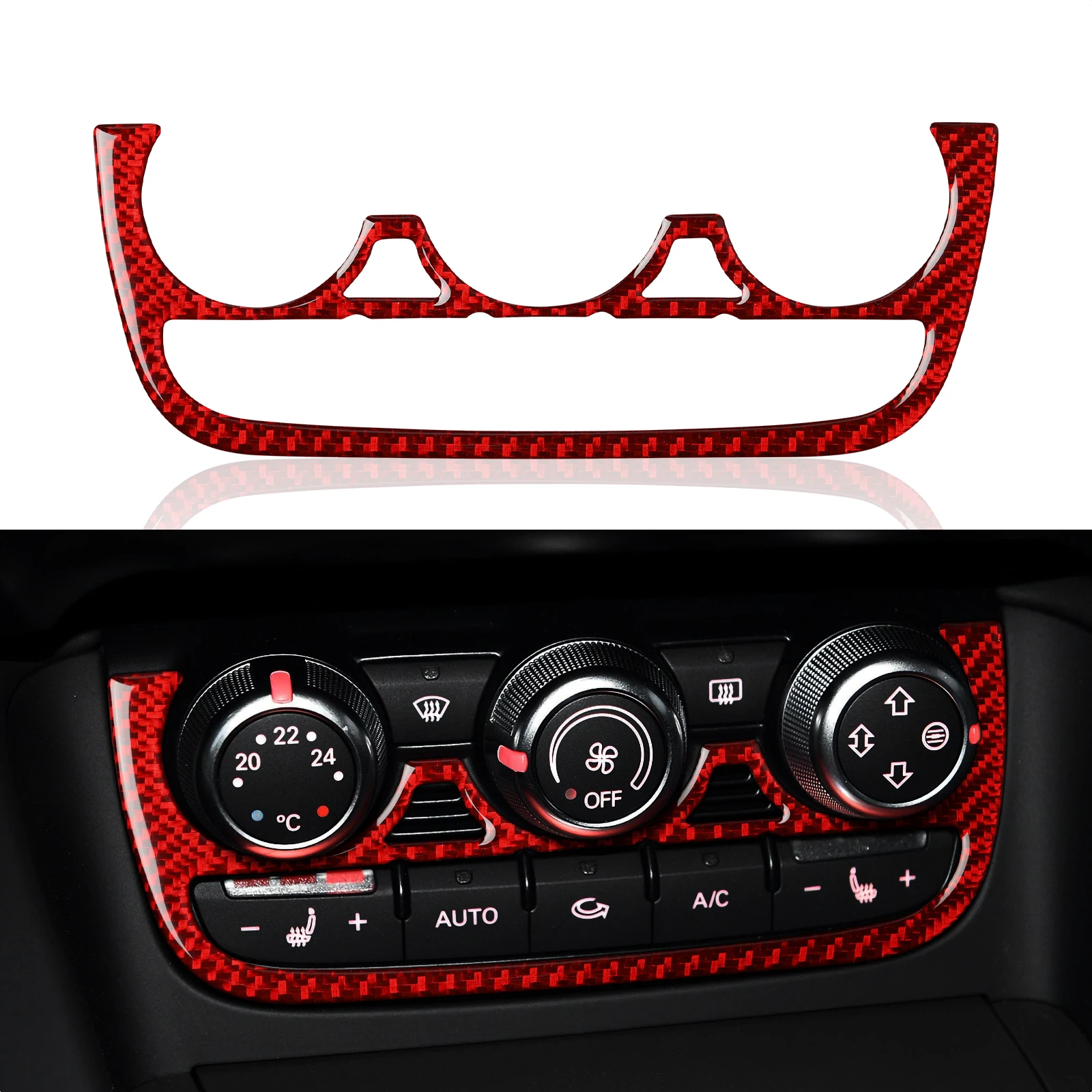 

For Audi TT 2008-2014 8N 8J MK123 Accessories Car Center Control Air Conditioner Knob Panel Decals Carbon Fiber Stickers
