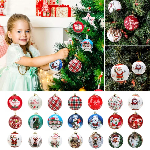 21 Styles Foam Christmas Balls Xmas Tree Hanging Ball Ornaments