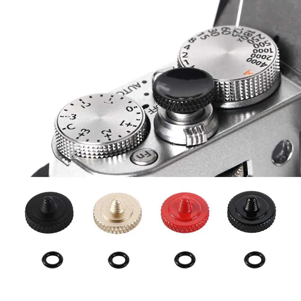 Copper Concave Soft Shutter Release Button 1pcs for Fu-jifilm X100 SLR Leica Nikon So-ny Rolleiflex Minolta Olympus Camera Parts camera remote shutter button camera remote shutter release